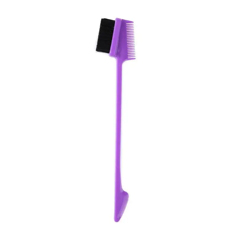 1 шт. двухсторонняя Расческа для управления краями, щетка для укладки волос, парикмахерские инструменты, горячая Распродажа - Цвет: Фиолетовый