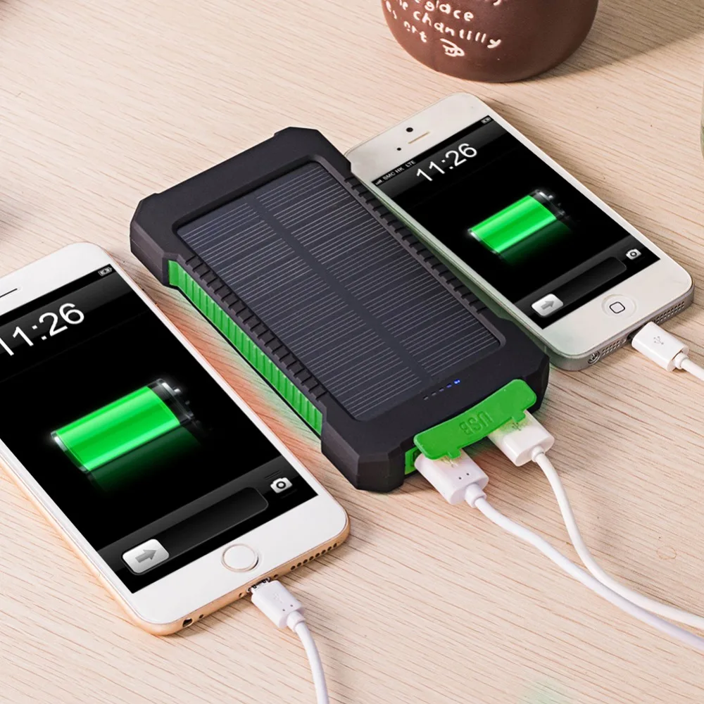 Waterproof 10000mAh Solar Power Bank