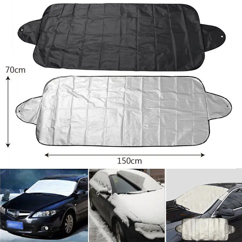 iZoeL Car Windscreen Cover with magnets for Frost Snow Ice Sun Shade 2 Hooks Universal for SUV Car Trucks 