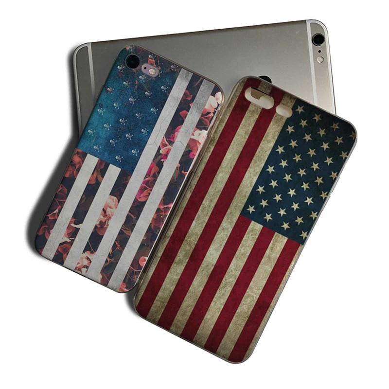 

IMIDO American flag Case Soft Silicon TPU Back Cover For Iphone 5 5S SE 6 6S 6PLUS 6SPLUS 7 8 7PLUS 8PLUS X XS XR XSMAX