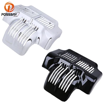 

POSSBAY Motorcycle Stock Oil Cooler Cover Universal fit for Harley Electra Glide Street Glide Touring Dirt Bike Quad ATV Covers