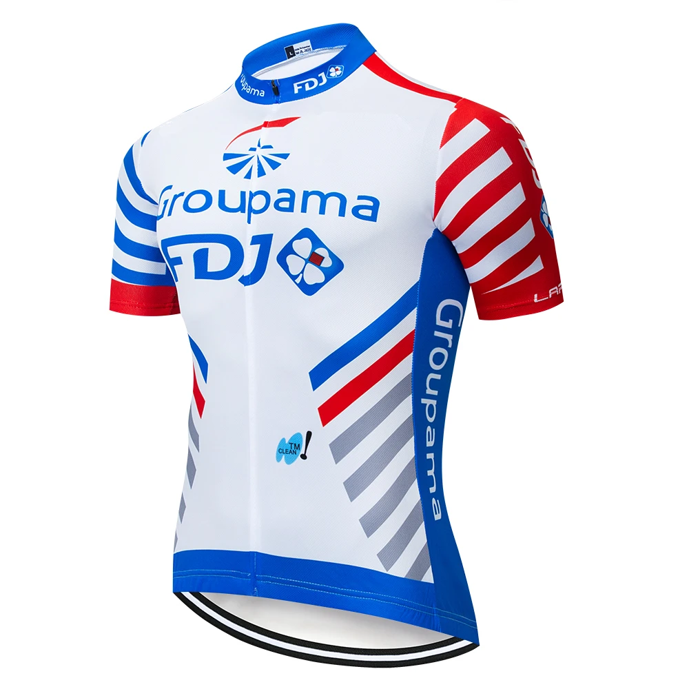 FDJ Pro Team 2019 для мужчин летние шорты рукавом Велоспорт Джерси рубашка Майо Ropa Ciclismo MTB дорожный велосипед Цикл верхняя одежда