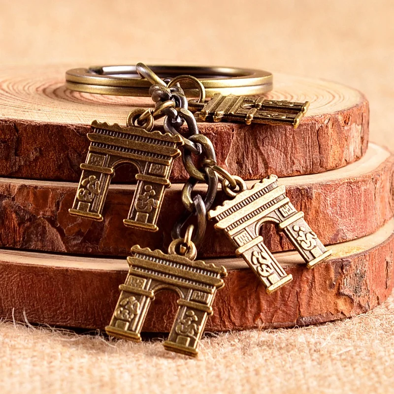 

Triumphal Arch keychain key ring high quality retro key chain sleutelhanger creative portachiavi chaveiro llaveros mujer