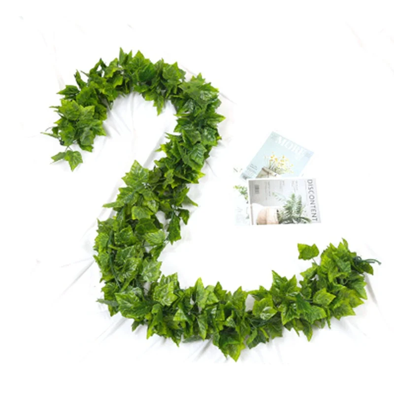5pcs Artificial Ivy Leaf Garland Evergreen Vine Plants Fake Foliage Home Wedding Decor Hanging Flowers Rattan Home Supplies