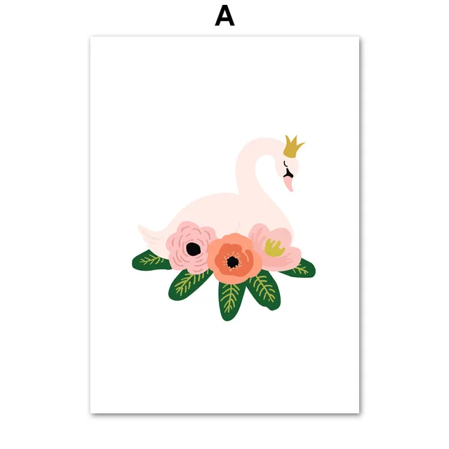 Cartoon-Ballet-Dancer-Girl-Swan-Flower-Wall-Art-Canvas-Painting-Posters-And-Prints-Nordic-Poster-Wall.jpg_640x640