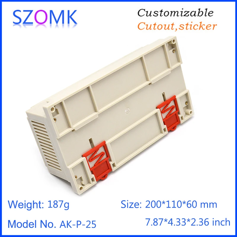 szomk plastic din rail enclosure PLC plastic electronics instrument housing din rail device box (11)