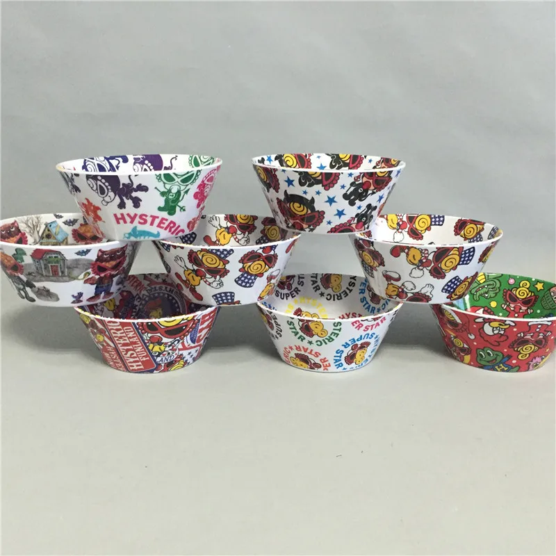 

2016 New Melamine Baby Infant Cute Feeding Plate Fruit Dishes Kids Feeding Tableware, Cartoon Drawing Bowl
