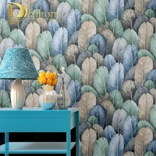 Модная красочная 3D настенная бумага с перьями, Современное абстрактное искусство, гостиная, ресторан, фоновая настенная бумага, креативный домашний декор