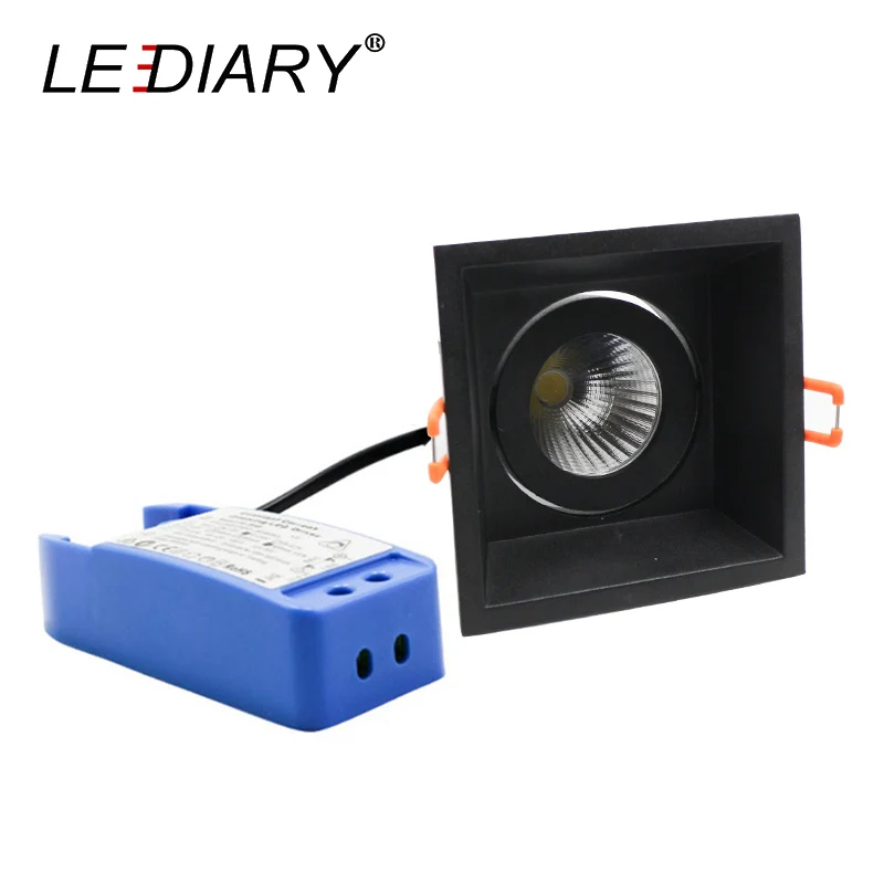 

ZMISHIBO Black LED Spot Downlights 90mm Angle Adjustable 5W 10W 15W 220V 300mA Dimmable Driver LED Recessed Ceiling Spot Lamp