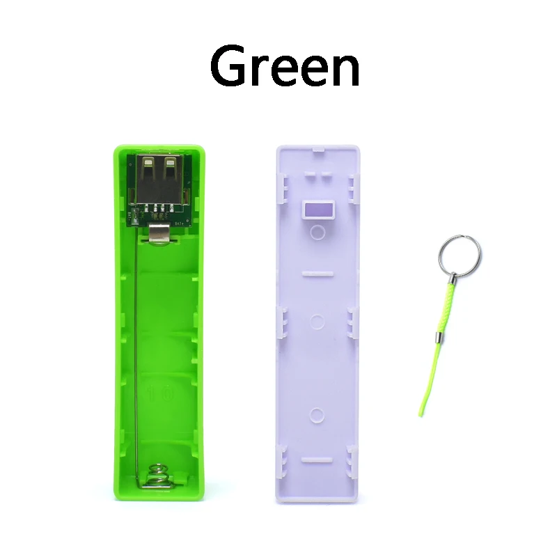 Держатель батареи чехол Портативный банк питания для мобильного телефона чехол Резервный аккумулятор зарядное устройство 18650 аккумулятор не входит в комплект - Цвет: Зеленый