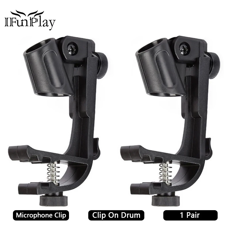 Buy High Quality 2pcs Adjustable Drum Clamp Microphone