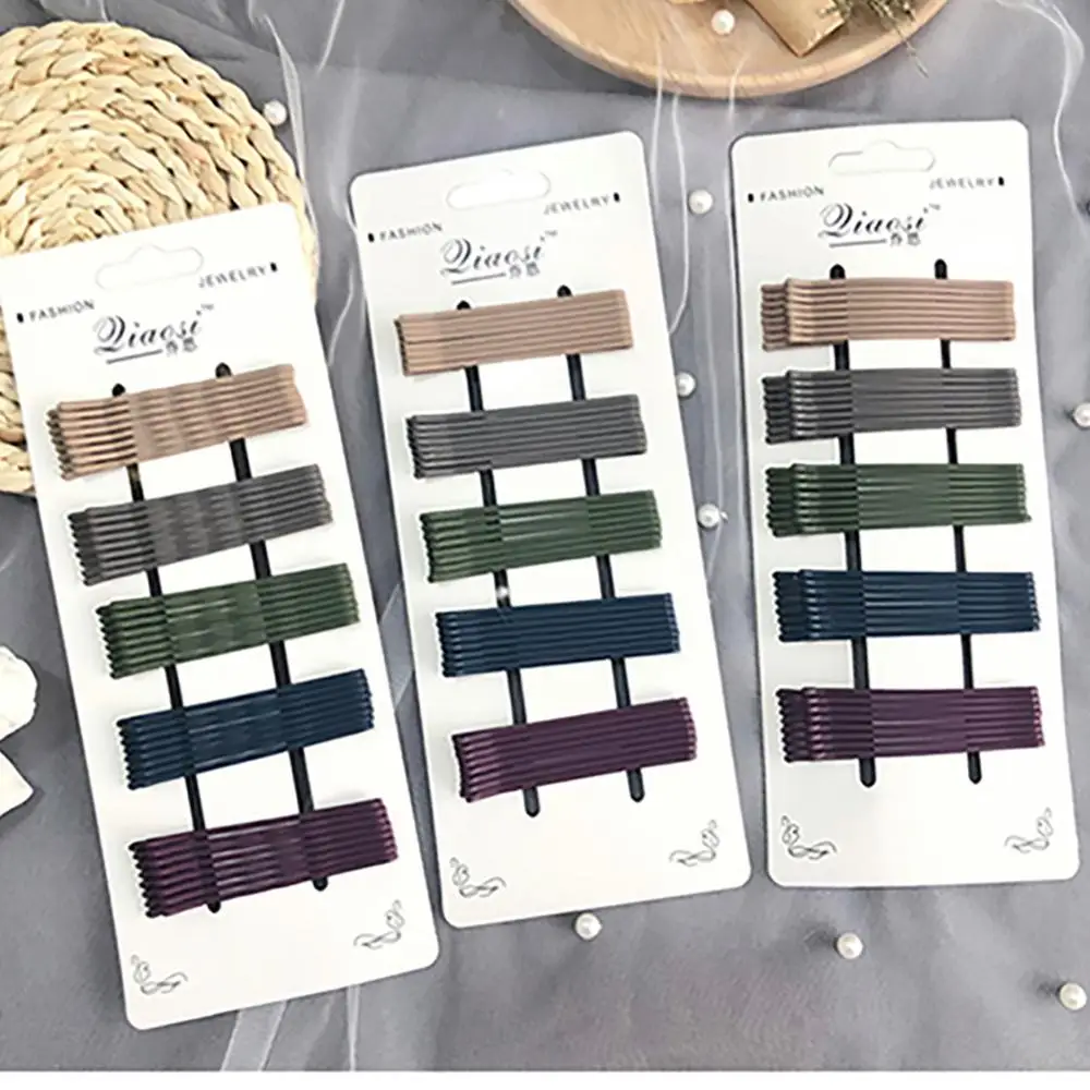 

Xugar Hair Accessories Wave BB Hair Clip for Women Girls Candy Cute Hairpins 40Pcs Alloy Solid Color Hair Barrettes Hairgrips