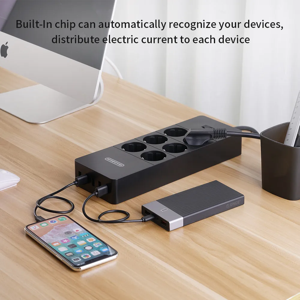 Сетевой фильтр NTON Smart POWER Strip с несколькими разъемами 5 usb разъемов сетевой Protector 1.5m