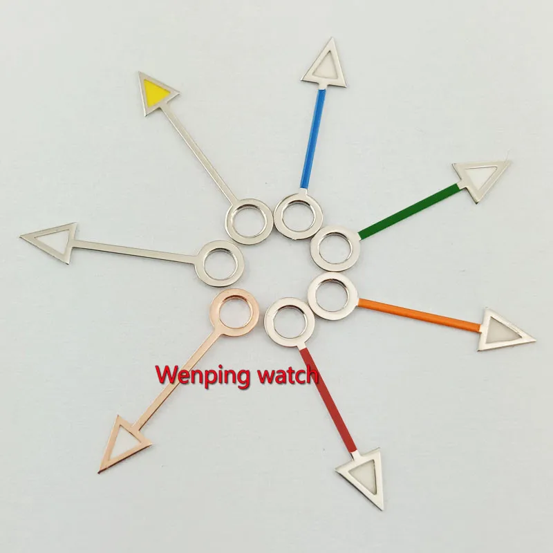 

GMT WATCH HANDS RED GREEN BLUE SILVER GOLDEN 12MM Fit mingzhu DG3804 automatic movement