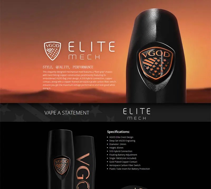 Vgod Elite серии Mech Mod с Vgod чехол для электронной сигареты сумка вапоризатор матч с PRO патрубок с конденсатоотводчиком с дистанционным управлением электронная сигарета