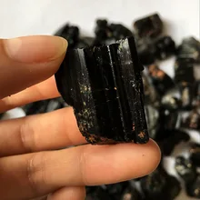 Натуральный черный турмалин кристалл грубый камень рок образец минерала для изготовления ювелирных изделий RT99