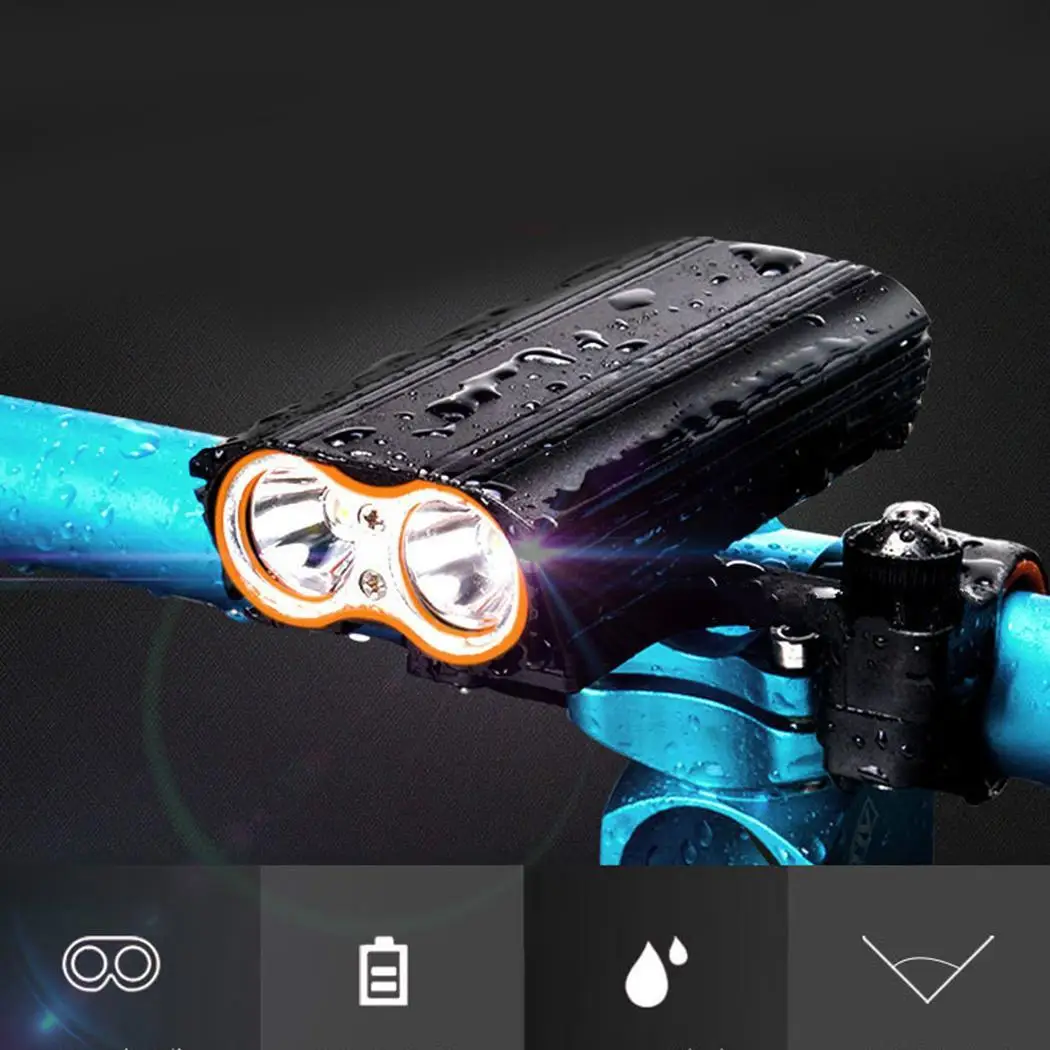 

LED Bike Light Bicycle Headlight Front Lamp Flashlight Rechargeable Low light, Mid light, High light, Flashing .