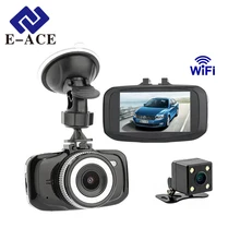 E ACE Mini Wifi Car Dvr Dash Cam Full HD 1080P Video Recorder Camera Dual Lens