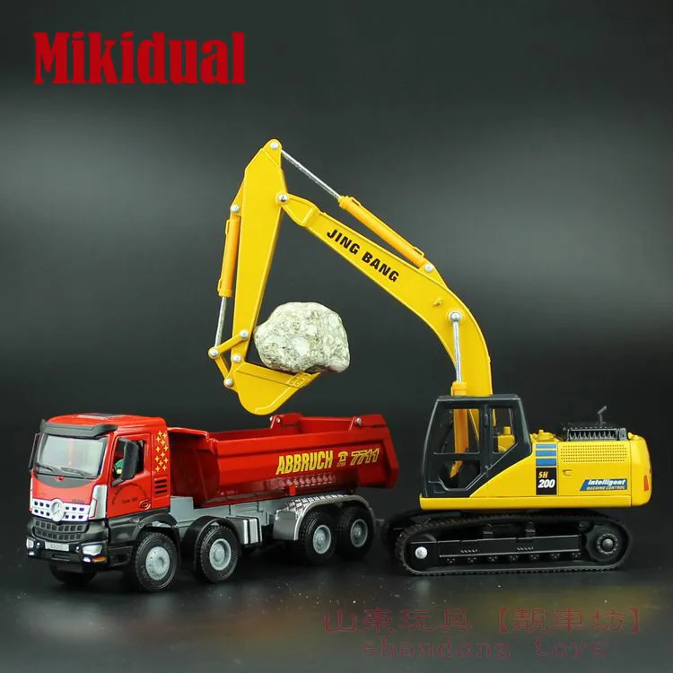 

Toys for Children Die-cast Engineering car Metal Truck Models Vehicles1:50 Large Digger / Mixer /Shovel /truck /Breaking hammer