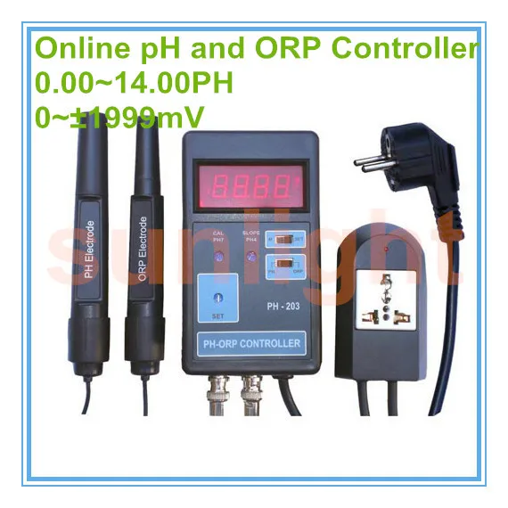 Online pH and ORP Controller with 3.5010.50PH and 01000mV Controlling