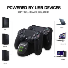 Контроллер PS4 Dual usb зарядная док-станция для зарядки для PS4/PS4 Slim/PS4 Pro контроллер
