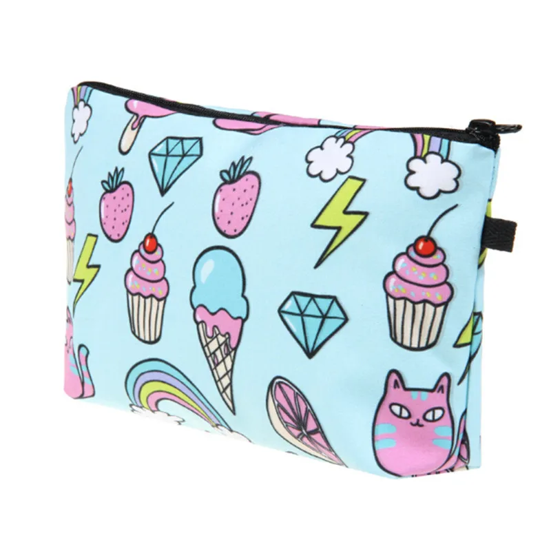 

Women Makeup Bag 3D Printing Cosmetic Bag Organizer For Travelling Storage Pouch Make Up Bags