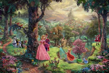 

Sleeping Beauty Thomas Kinkade HD Canvas Print Home Decoration Living Room Bedroom Wall Pictures Art Painting