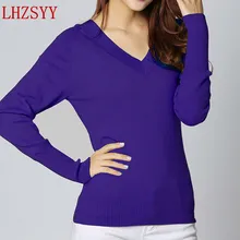 Весна осень передний и задний V-кашемировый свитер-пончо рубашка тонкий модный короткий отрезной шерстяной вязаный Пуловеры женские свитера