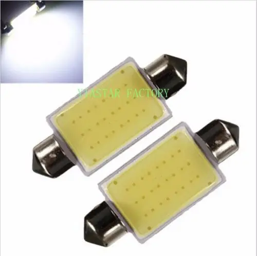 Yiastar 10pcs FESTOON COB 31mm 36mm 39mm 42mm LED Bulb 12 Chips 12smd C5W DC 12V White Color Car Dome Light Auto Interior Lamp | Автомобили