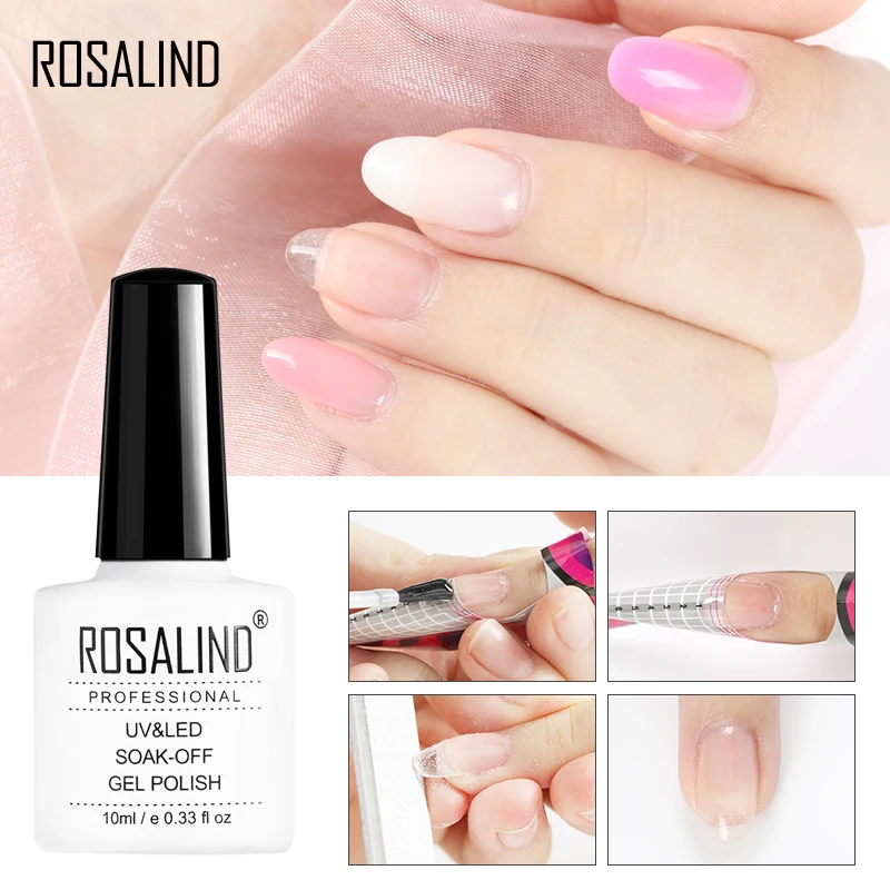 ROSALIND 10ml Quick Builder Gel Nail Polish Soak Off Set For Nail Extension Nails Semi Permanent Ge