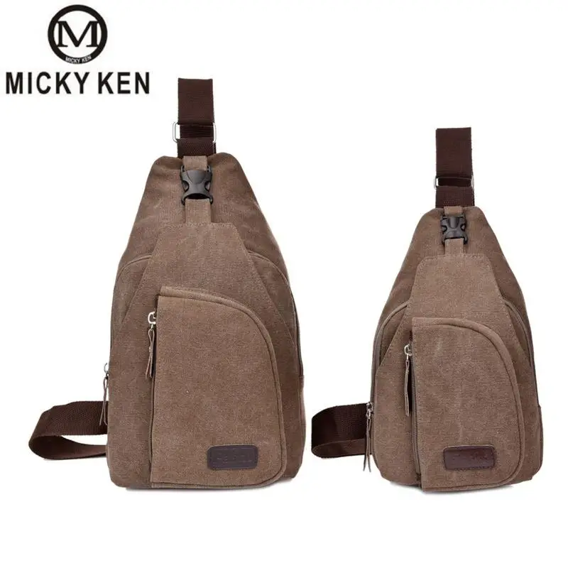 

Micky Ken Hot Men Canvas Good Quality Chest Bag Casual Messenger Bags Military Handbags Design Practical Shoulder Bags For Male