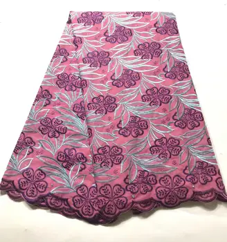 

African Lace Fabric 2018 Embroidered Nigerian Laces Fabric High Quality French Tulle Lace Fabric For Brown color Women Dress(519