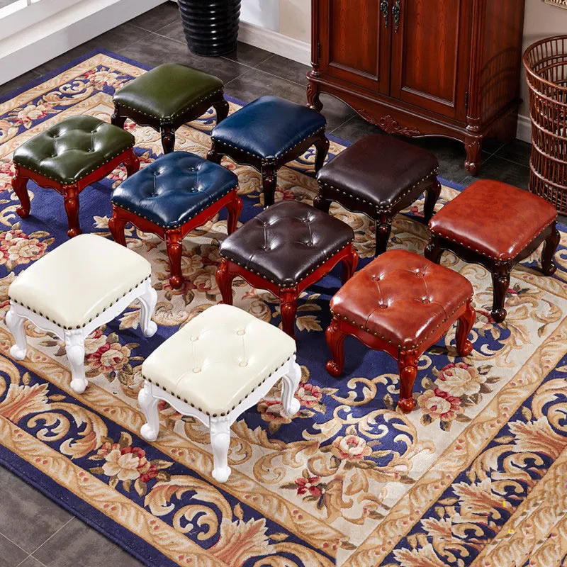 Luxurious American corium wood stools Oak coffee tables chairs small benches children's benches sofa stool Ottoman Luxurious American corium wood stools Oak coffee tables chairs small benches children's benches sofa stool Ottoman