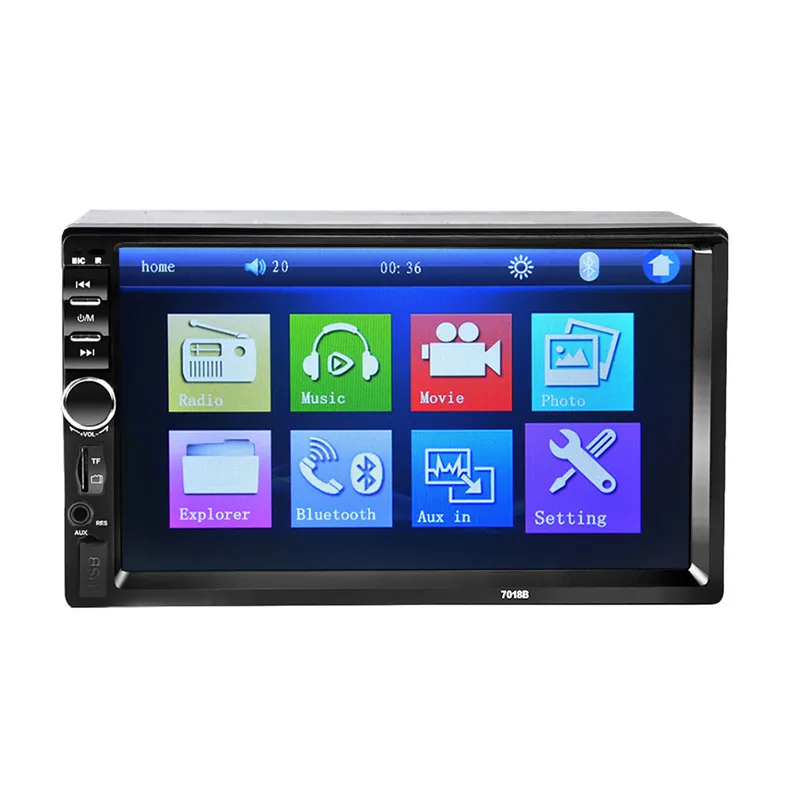 7018B 7 Bluetooth2 0 2DIN Car font b Radio b font Audio Stereo Player Handsfree TFT