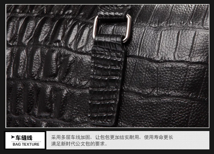 Новая кожаная мужская сумка с крокодиловым узором мужские сумки Европа и США деловая сумка через плечо кожаная сумка