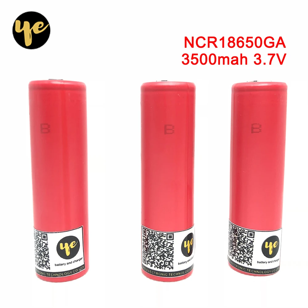 2 шт) для Sanyo NCR18650GA 3500mah 10A 3,7 V Li-Ion GA 18650 аккумуляторная батарея с плоским верхом