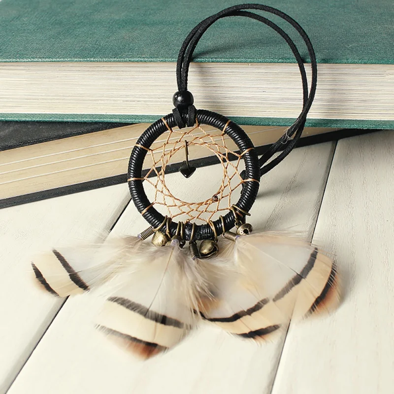 

Car Pendant Home Decor Small Bronze Bells Dream catcher Wind Chimes Wall Hanging Dream Catcher