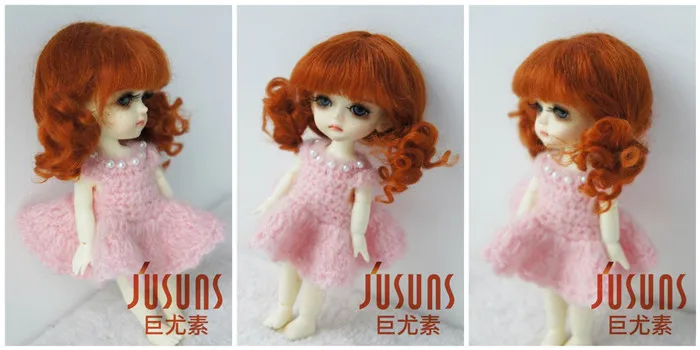 JD294 1/8 прекрасный мохер BJD куклы парики Детские Twintail парик для куклы мохеровый 5-6 дюймов куклы аксессуары