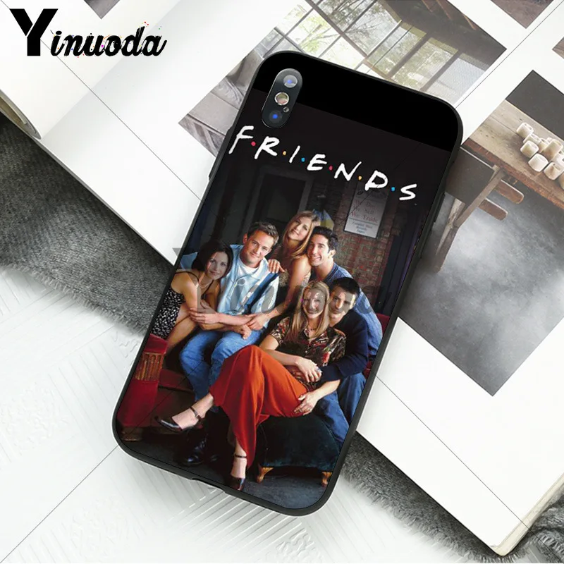 Yinuoda Friends Season TV TPU black Phone Case Cover Shell for Apple iPhone 8 7 6 6S Plus X XS MAX 5 5S SE XR Mobile Cover