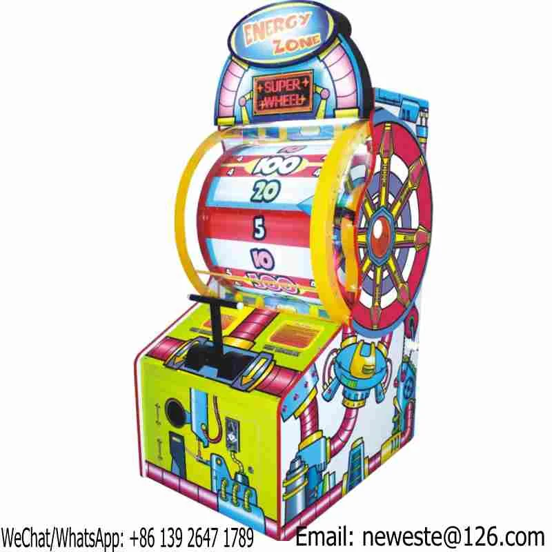 Energy Zone Wheel Of Fortune Coin Operated Arcade Lottery Tickets Prize Redemption Game Machine For Shopping Mall