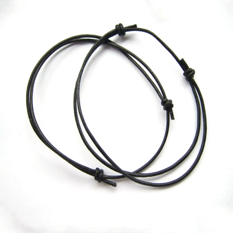 10 шт простой стиль черный кожаный шнур счастливый браслет регулируемый для мужчин женщин браслеты ювелирные изделия