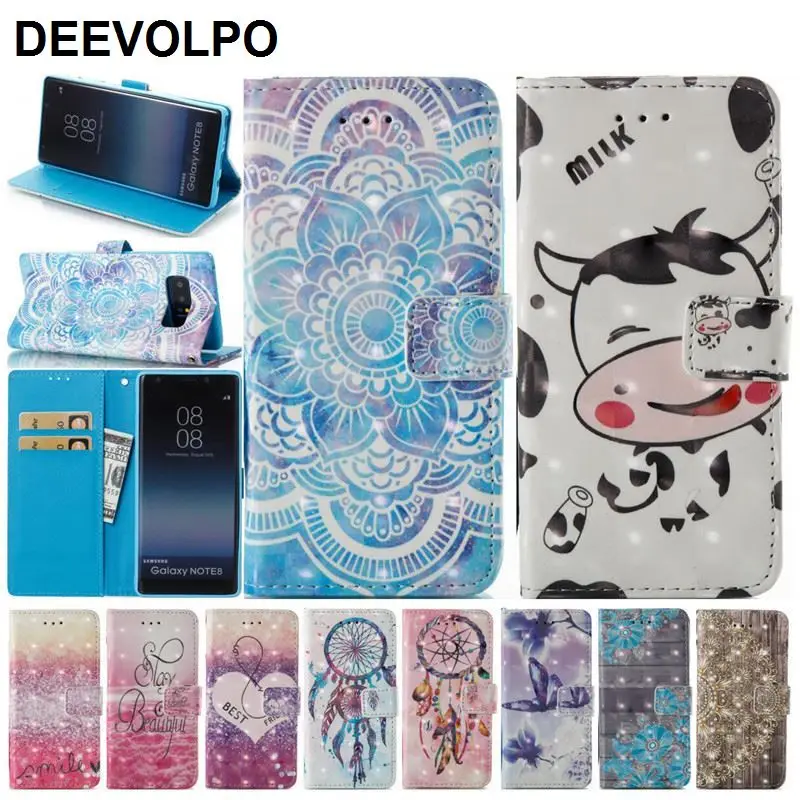 

Case For Samsung Galaxy Note8 S8 Plus S7 S6 Edge S5 A3 A5 J3 J5 2016 J7 2017 Case Luxury Flip Leather Fashion Coque Cover D03Z