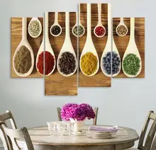 Chinese style restaurant mural pictures hot pot shop decorative picture Unframed 4 panels canvas paintings home decor wall art