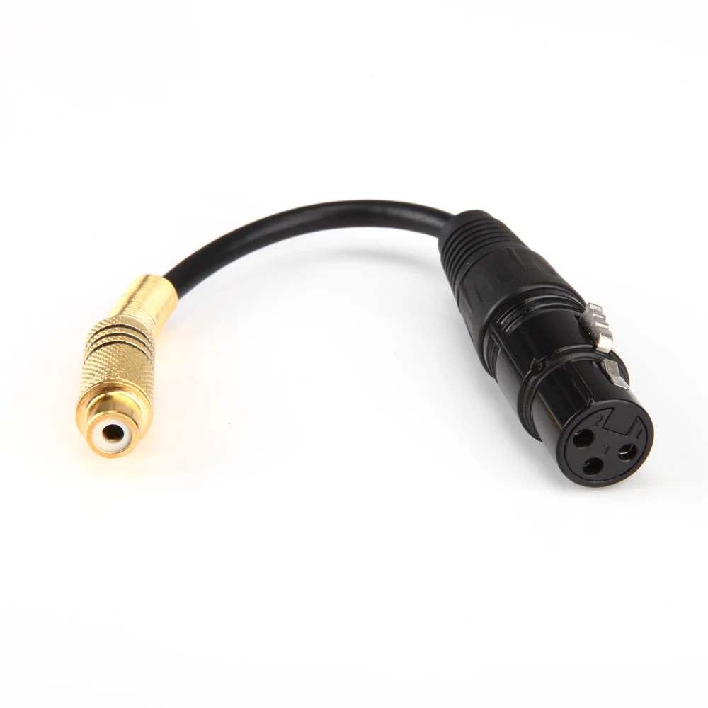 3Pin XLR розетка на один RCA Женский Джек адаптер конвертер кабель Провода 15CM100%