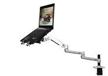 En Alliage d’aluminium De Bureau Montage Ultra-long Bras Double-utiliser un Ordinateur Portable/Moniteur Titulaire Plein Mouvement Portable Support 8013 T