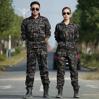 

Military Uniform Combat Black Hawk Camouflage Army Jacket+Cargo Pans Men Tactical CS Uniforme Militar Working Clothes Female
