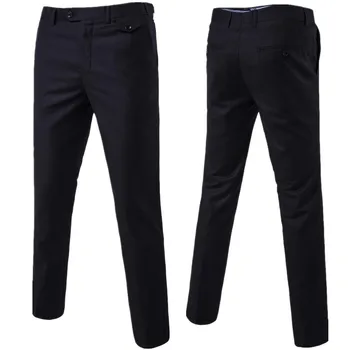 

2019 Slim Fit New Arrivals Men's Business Men Formal Suit Pants Wedding Bridegroom Trousers S-6XL 9 Color High Quality Trousers
