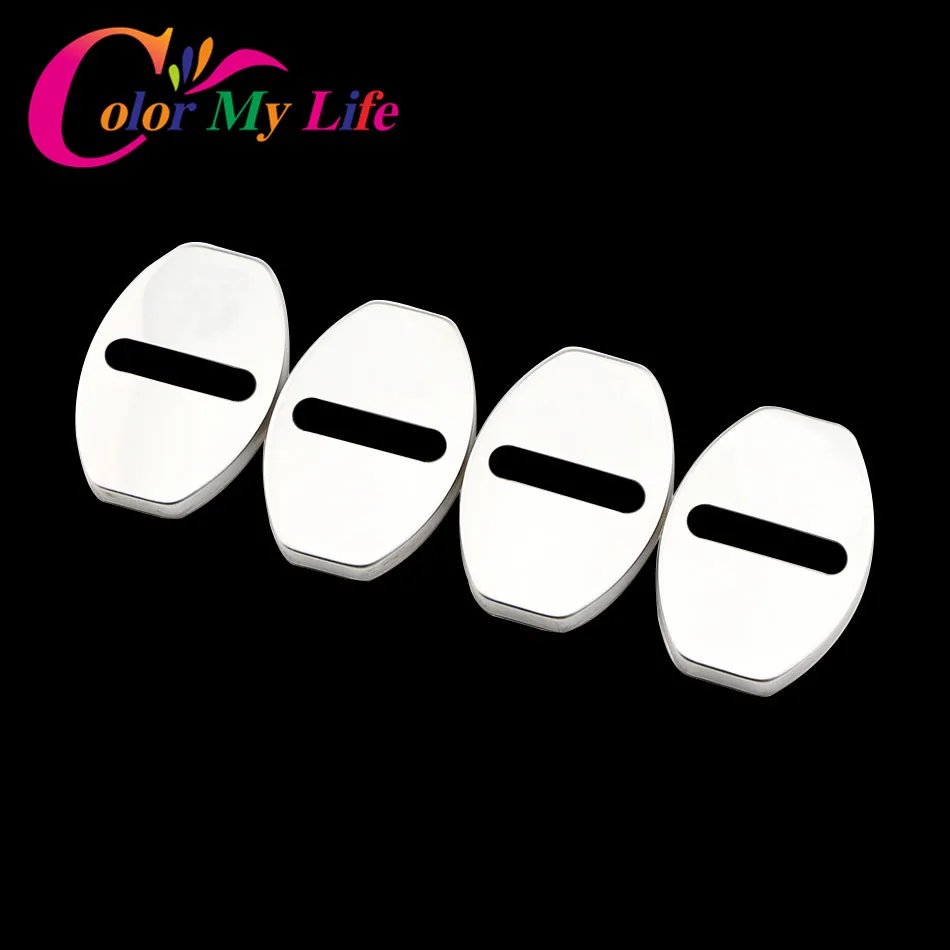

Color My Life Car Door Lock Protective Cover Door Stopper Covers for Seat Leon Ibiza Altea Alhambra for Skoda Fabia Superb Rapid