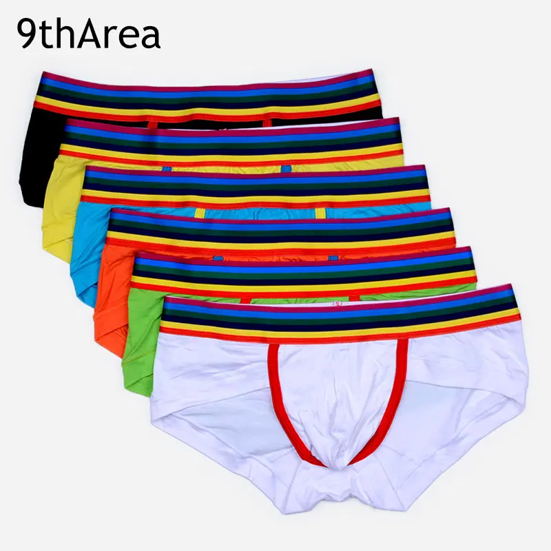 

9thArea male underwear mens briefs 3pcs Personality Fight color soft Modal cotton Man underwear men intimo uomo sexy underpants
