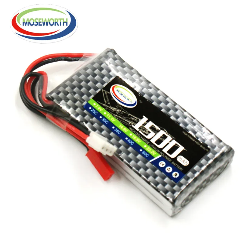 MOSEWORTH RC lipo батарея 3S 11 1 v 1500mAh 25C для вертолета автомобиля лодки квадрокоптера